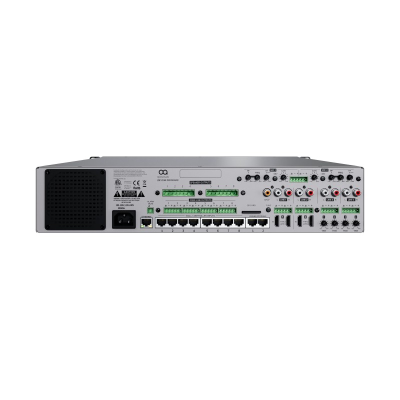 Zone 8P - 8-strefowy kontroler audio z DSP, wzmacniaczem i aplikacją WebAppOPTIMAL AUDIO
